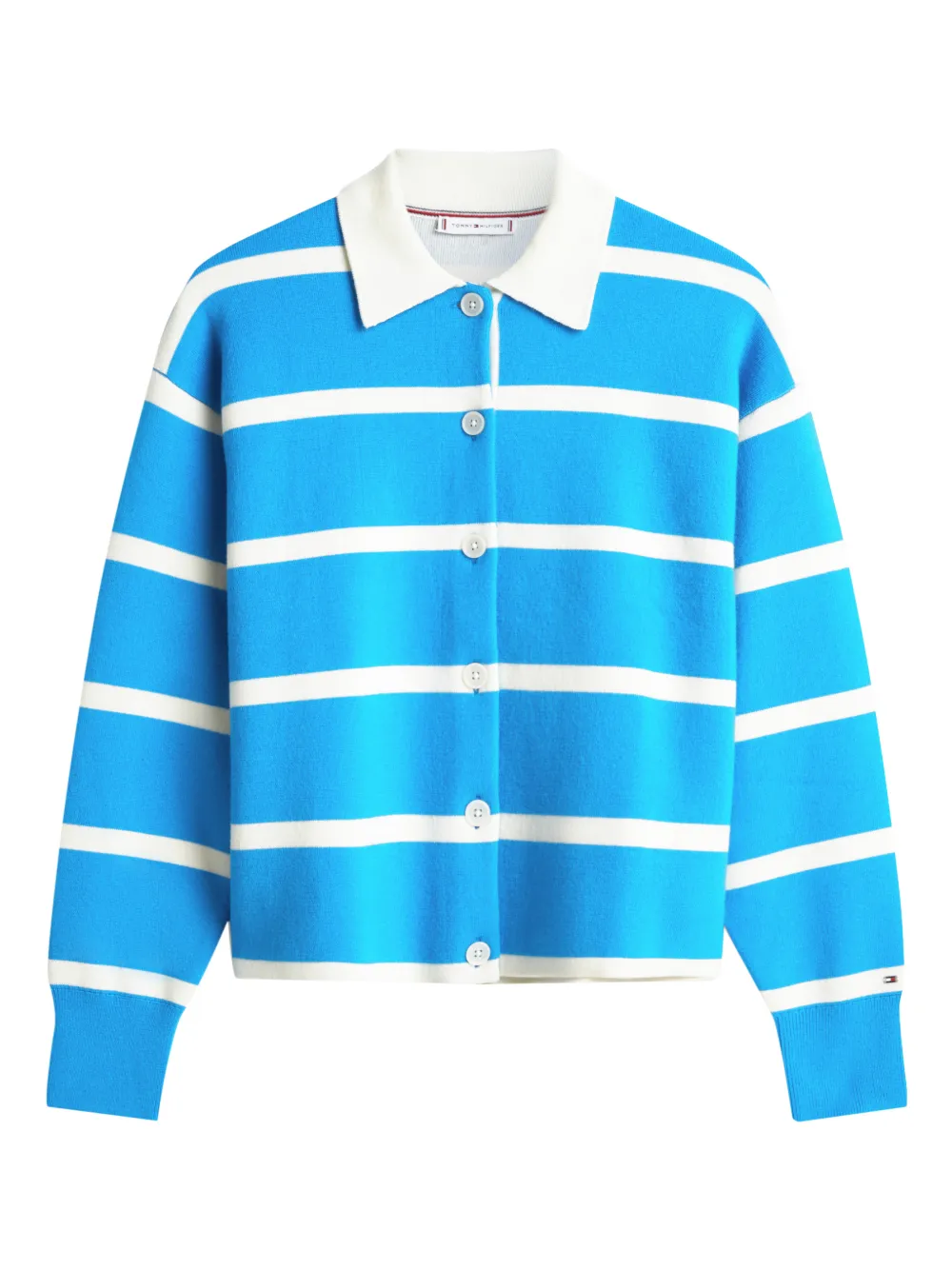 Tommy Hilfiger striped collared cardigan | Blue | Image 1