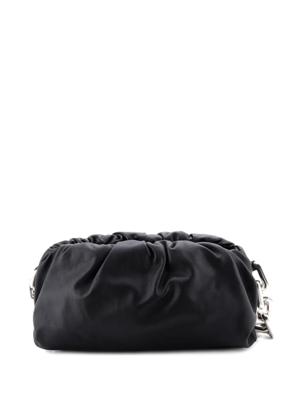 BOTTEGA VENETA Pre-owned The Chain Pouch Leather Shoulder Bag In Black