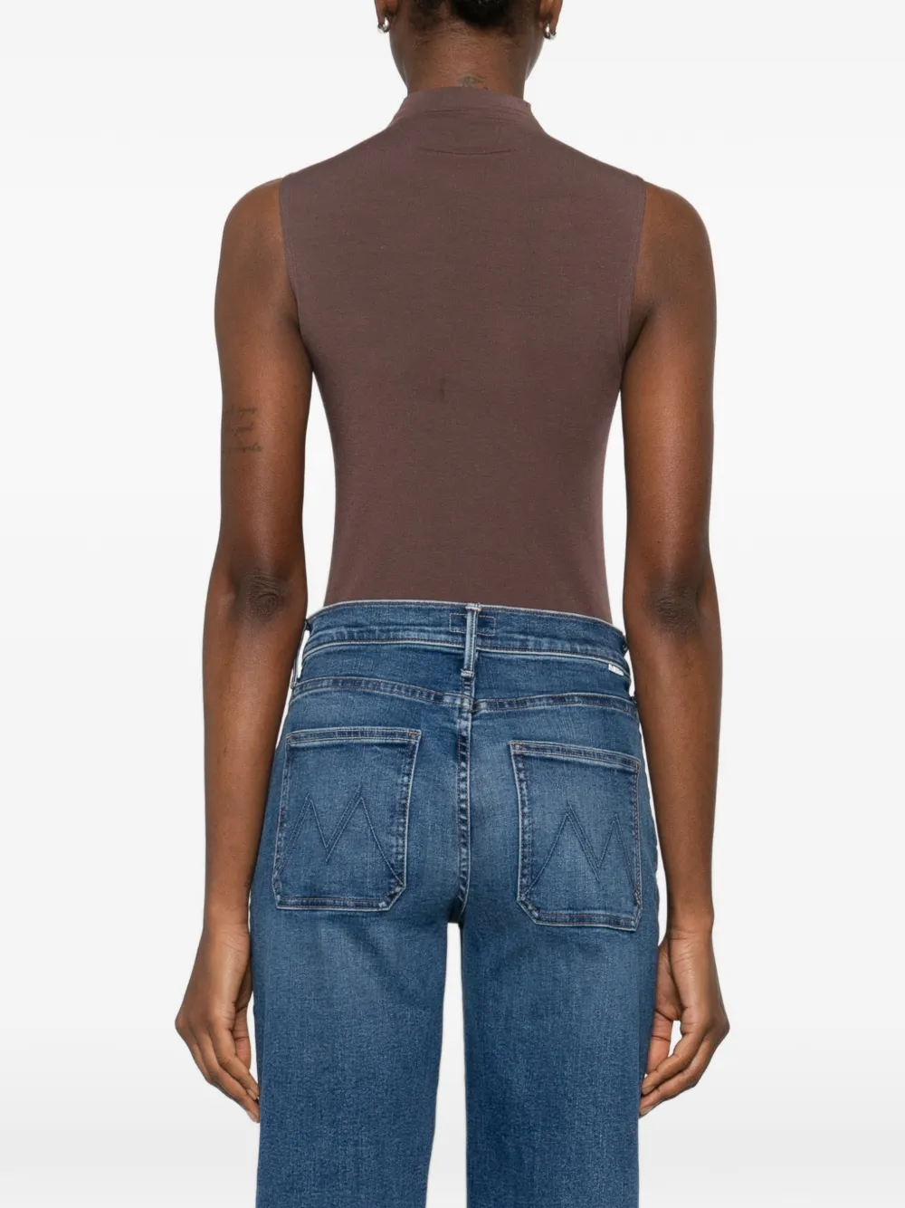 Wolford Mouwloze bodysuit Bruin