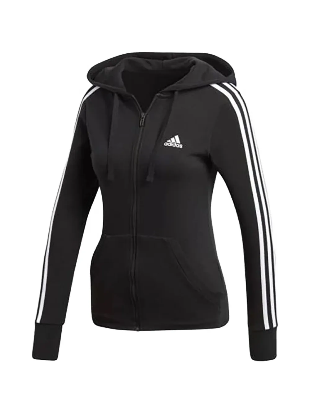adidas Felpa Essentials con cappuccio e zip - Nero
