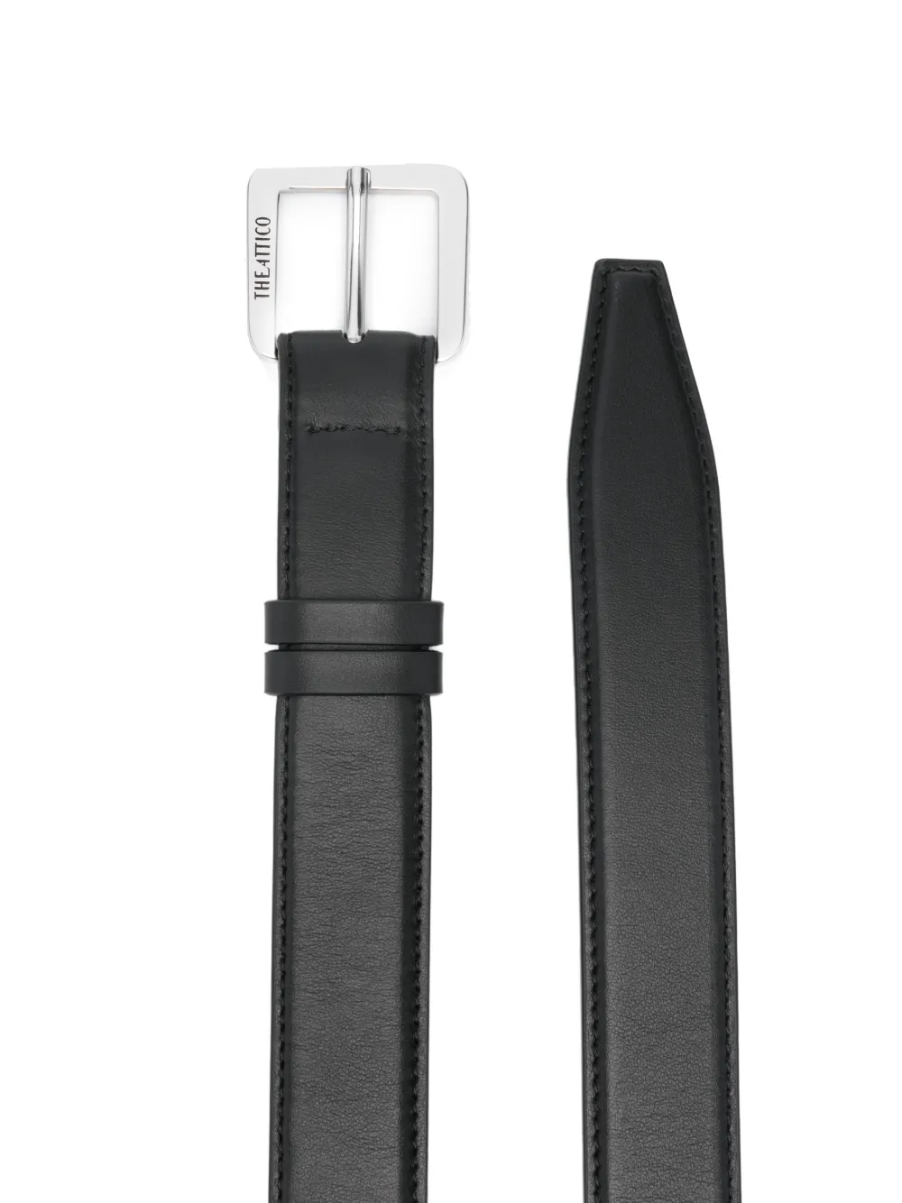 The Attico logo leather belt - Zwart