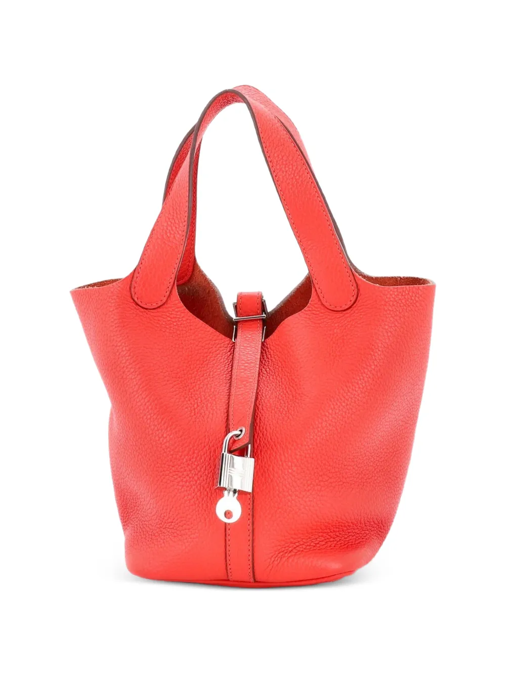 Hermès Pre-Owned Borsa a secchiello Picotin Lock PM in pelle Clemence - Rosso