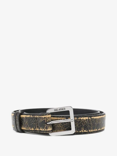 The Attico crackled buckle leather belt