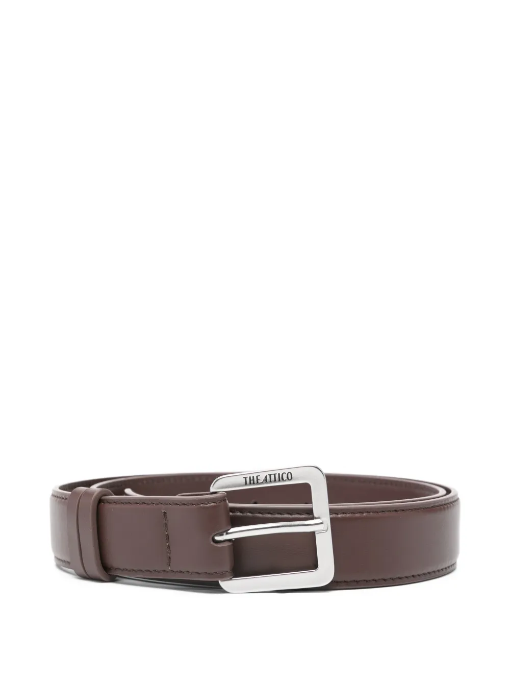 The Attico logo buckle belt - Marrone