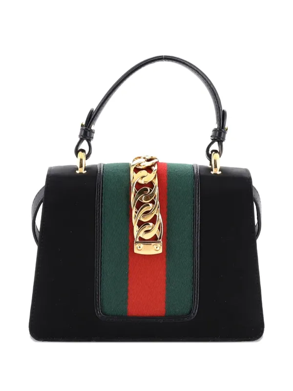 Gucci Pre-Owned シルヴィ サッチェルバッグ ミニ | ブラック