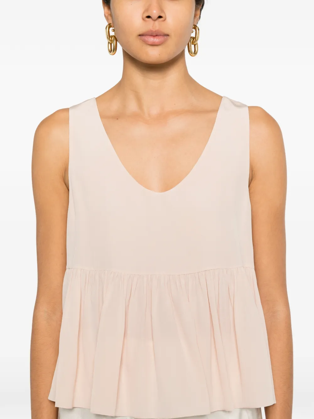 Chloé Top met peplum afwerking Roze
