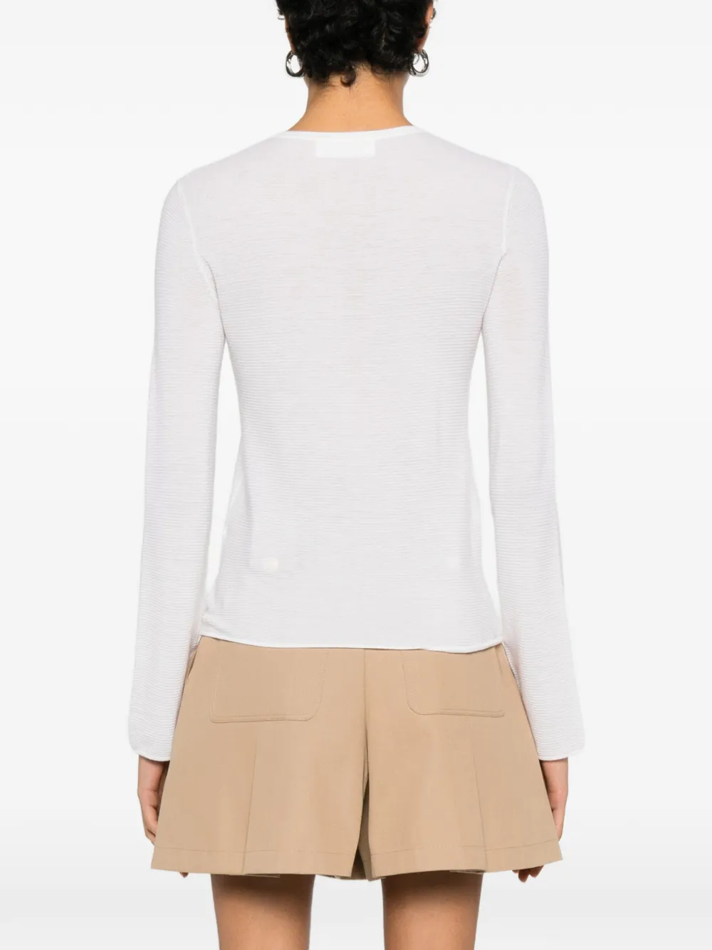 Lisa Yang Geribbelde sweater Wit