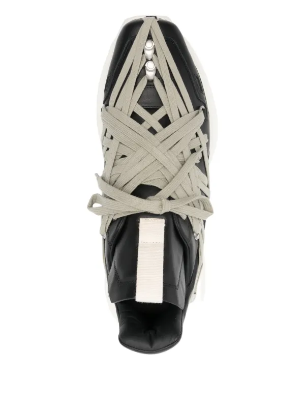 Rickowens RP3728【db.tpdlです】 Rick Owens lace-up Sneakers | Black | FARFETCH CY