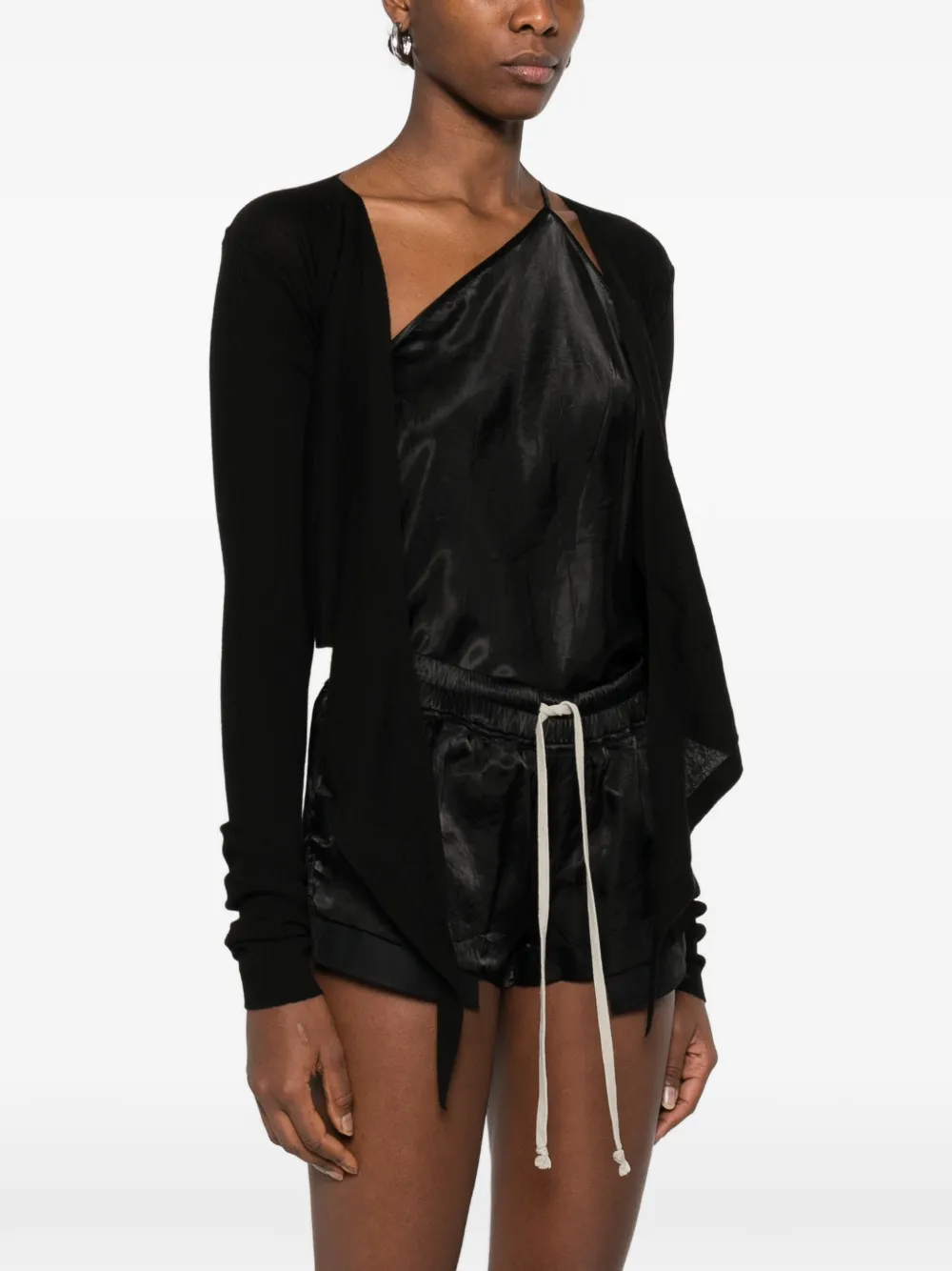 Rick Owens Gestrikt vest Zwart