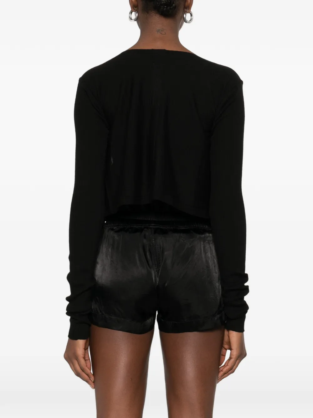 Rick Owens Gestrikt vest Zwart