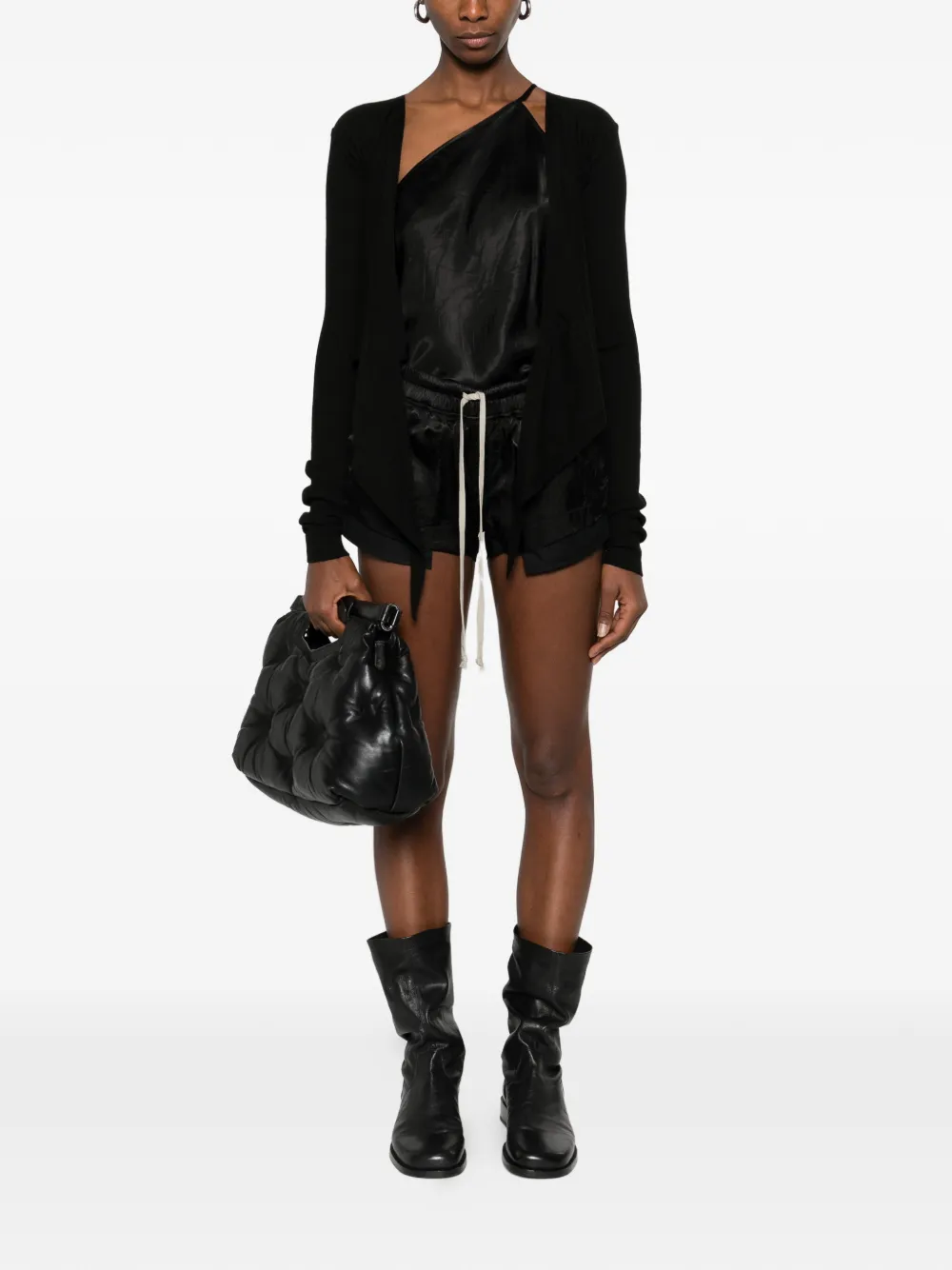 Rick Owens Gestrikt vest Zwart