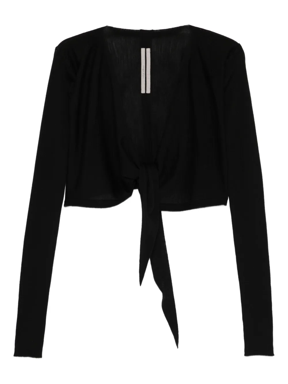 Rick Owens tie-fastening cardigan - Nero
