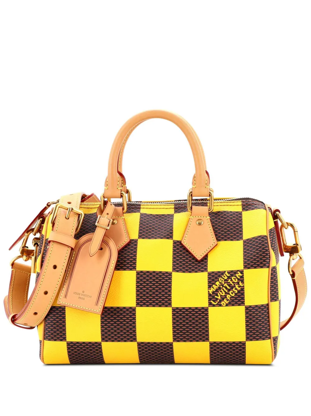 Louis Vuitton Pre-Owned Speedy Bandouliere Bag Damier Pop 25 satchel - Giallo