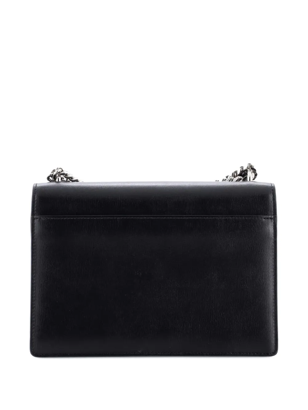 Pre-owned Saint Laurent Sunset Leather Medium Crossbody Bag In Black