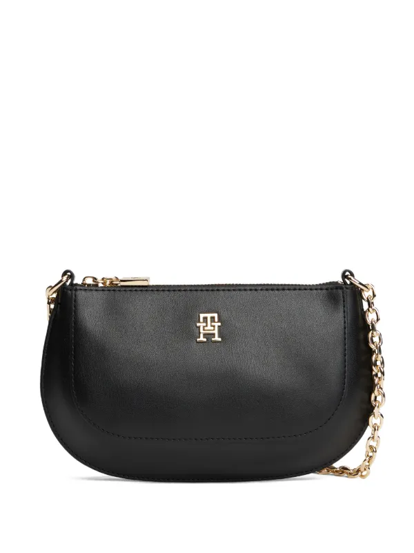 Tommy Hilfiger chain-strap logo-detail Shoulder Bag | Black | FARFETCH