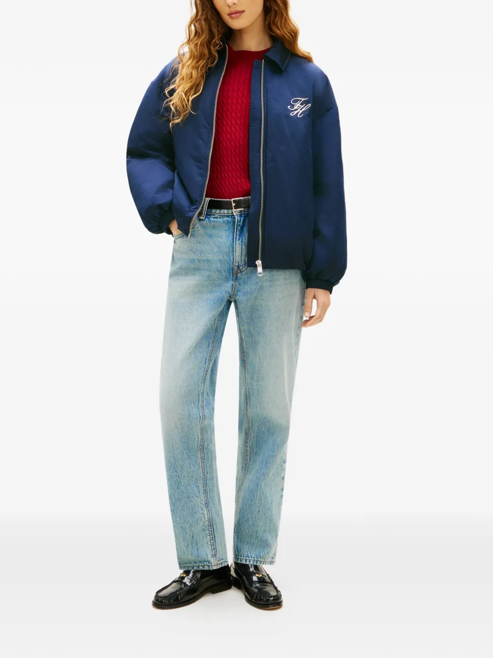  Tommy Hilfiger Logo Zip Jacket - Blue 