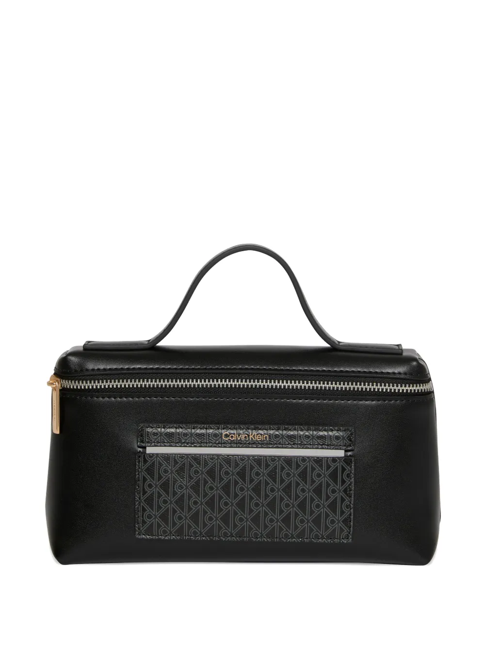 Calvin Klein monogram-pattern top-handle vanity case - Nero