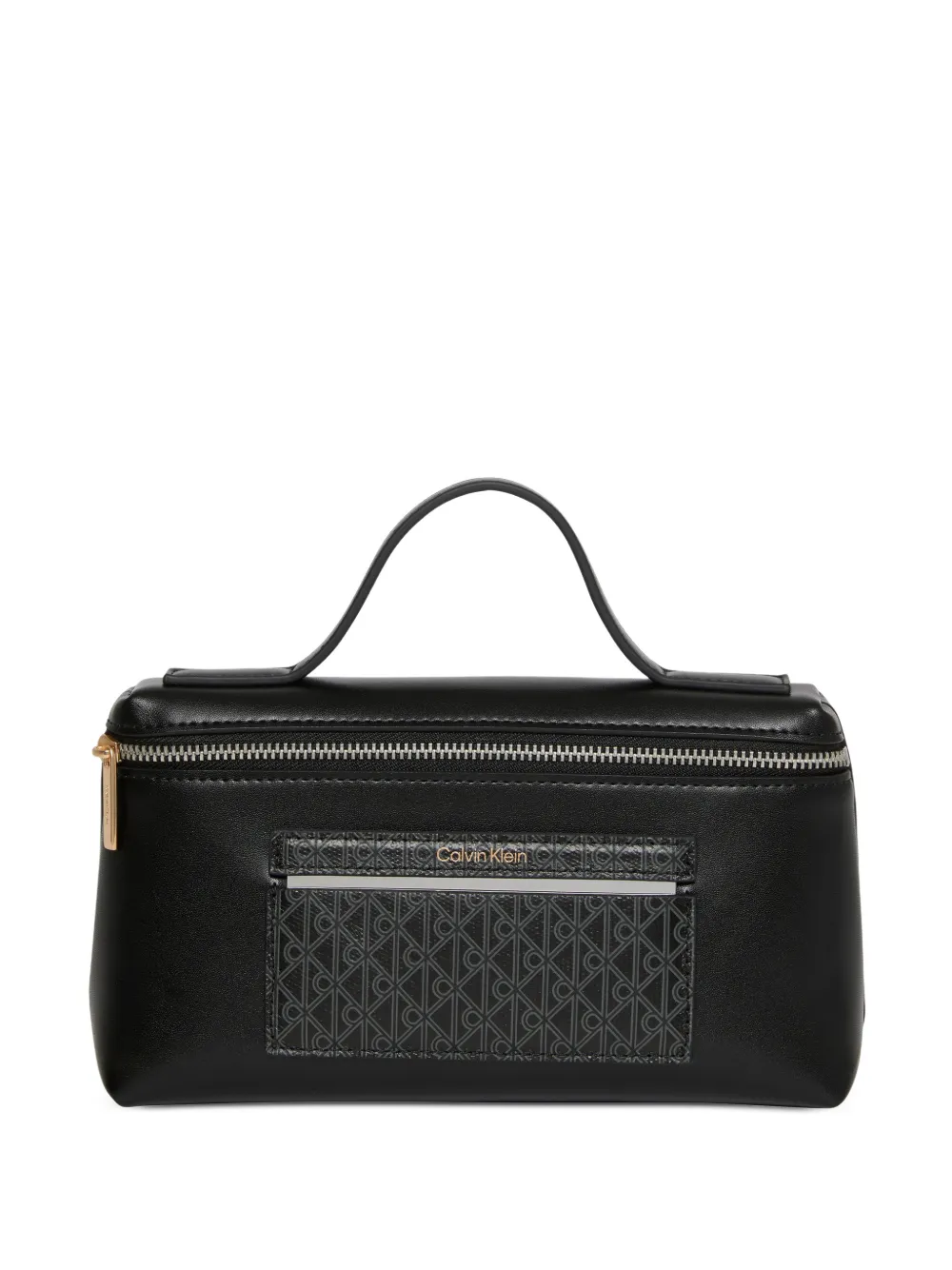 Calvin Klein monogram-pattern top-handle vanity case - Nero