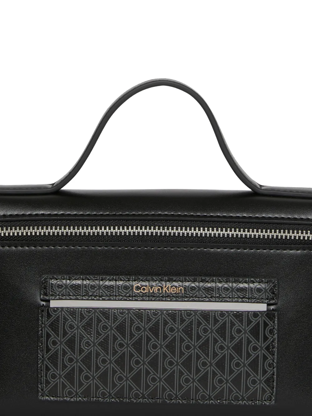  Calvin Klein Neceser Con Monograma - Negro 