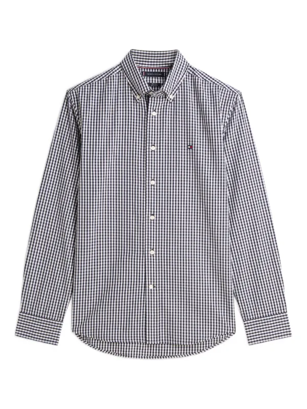 Tommy Hilfiger Gingham long-sleeved Shirt | White | FARFETCH UZ Tommy Hilfiger Gingham long-sleeved Shirt | White | FARFETCH UZ