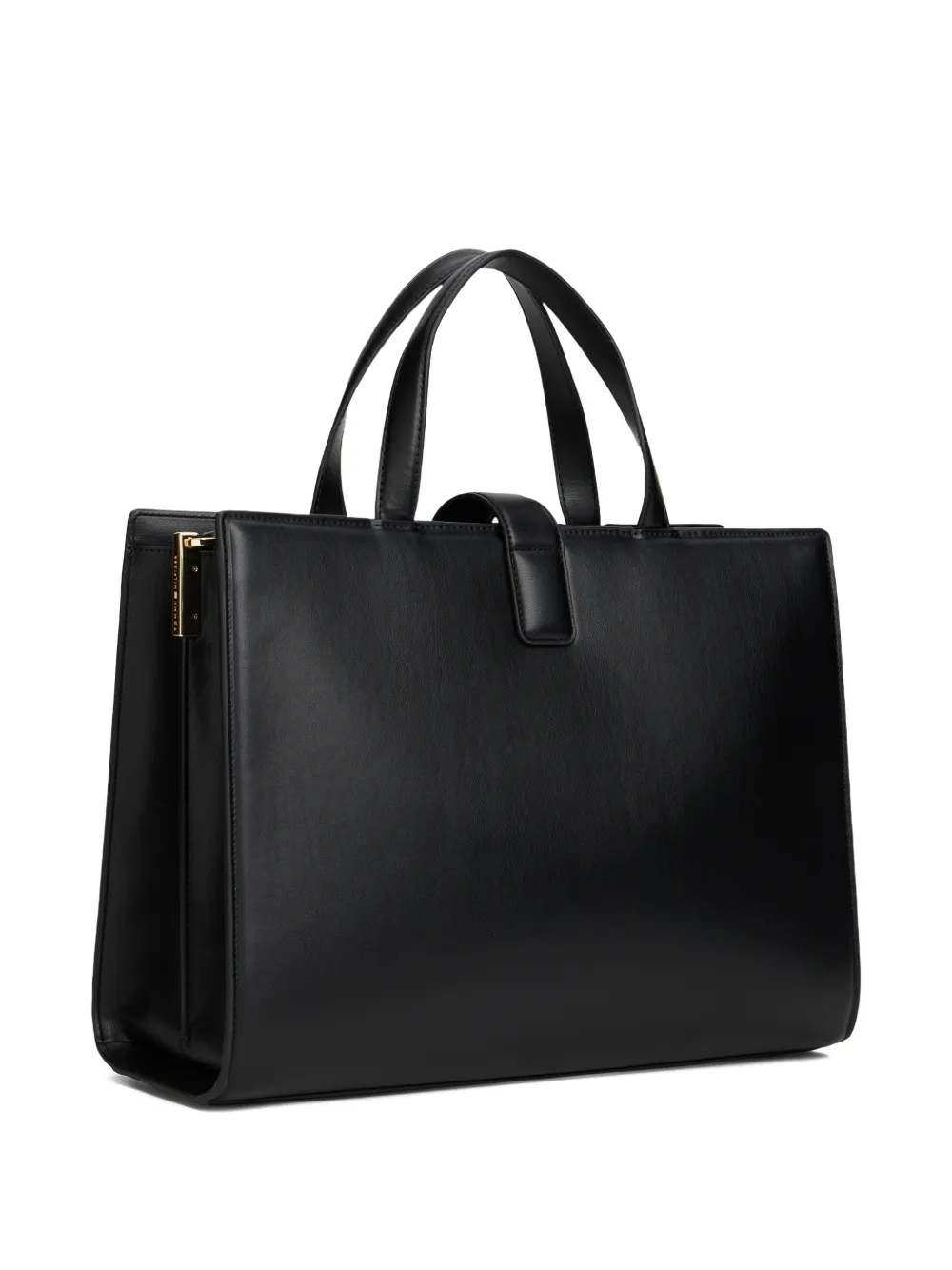 Tommy Hilfiger logo-plaque tote bag - Zwart