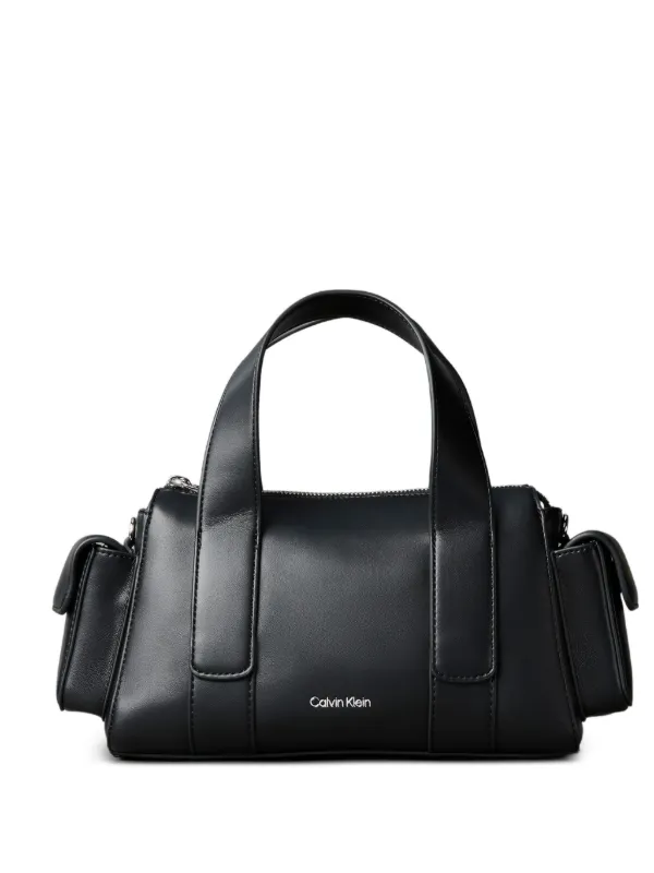 Calvin Klein レザー トートバッグ | ブラック | FARFETCH JP