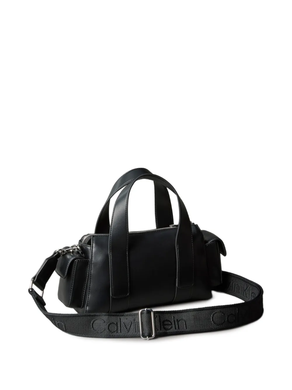  Calvin Klein Leather Tote Bag - Black 