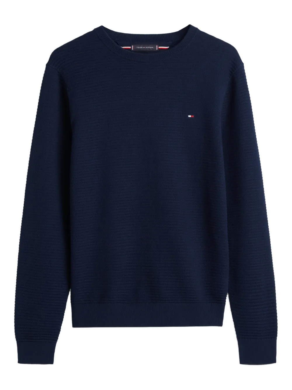Tommy Hilfiger textured logo sweater | Blue | Image 1