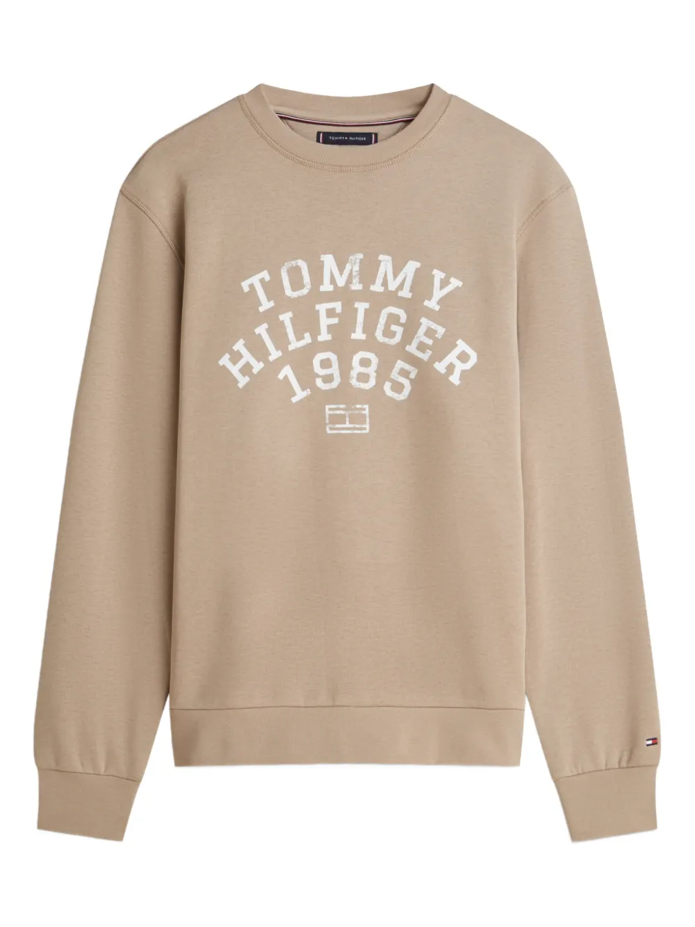 Tommy Hilfiger Felpa girocollo con scritta logo | toni neutri | Image 1