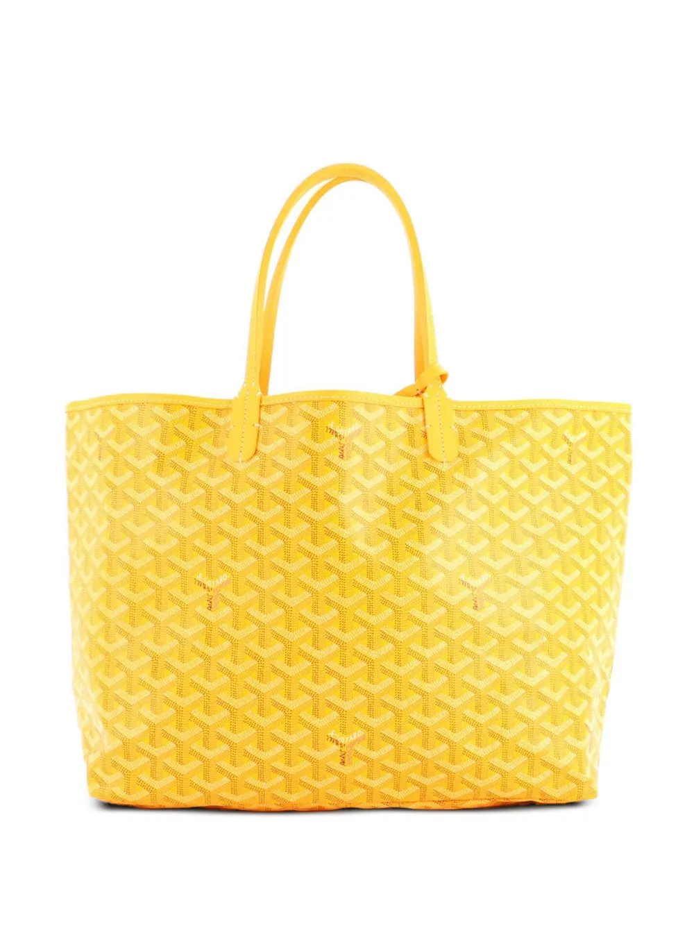 Pre-owned Goyard Saint Louis Coated Canvas Pm Tote Bag In Yellow