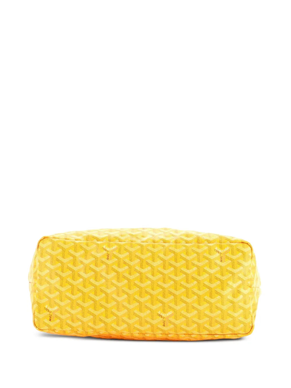 Pre-owned Goyard Saint Louis Coated Canvas Pm Tote Bag In Yellow