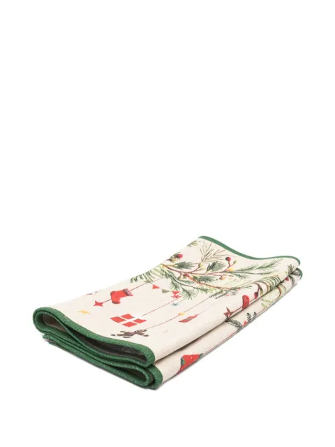 TESSITURA TOSCANA TELERIE Christmas-print floor mat