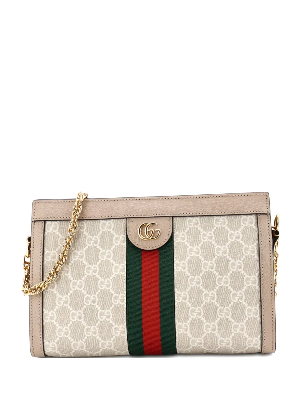 Gucci Pre-Owned Ophidia Chain Shoulder Bag GG Coated Canvas Small crossbody bag - Toni neutri
