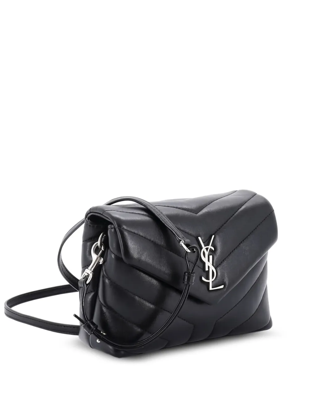 Saint Laurent Pre-Owned Loulou Shoulder Bag Matelasse Chevron Leather Toy crossbody bag - Nero
