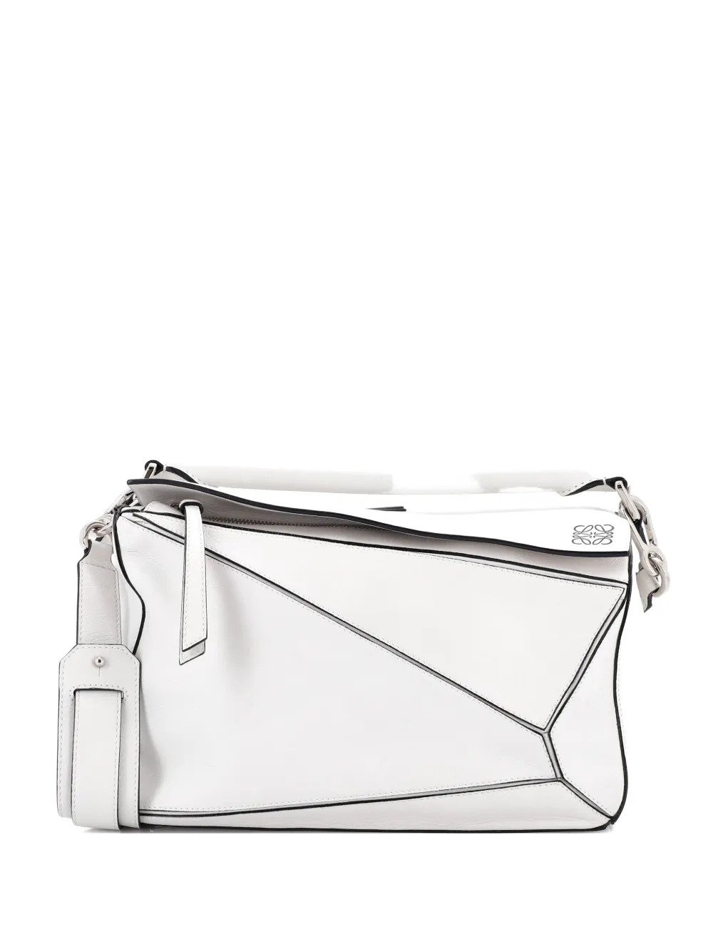 Loewe Pre-Owned Puzzle Bag Leather Medium shoulder bag - Bianco