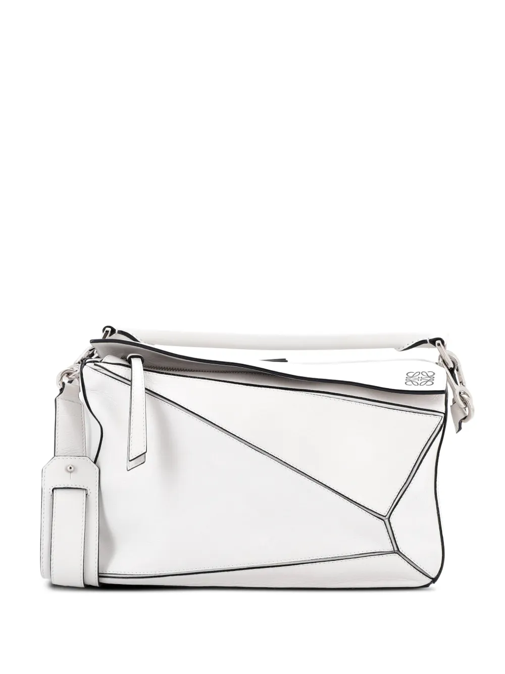 Loewe Pre-Owned Puzzle Bag Leather Medium shoulder bag - Bianco