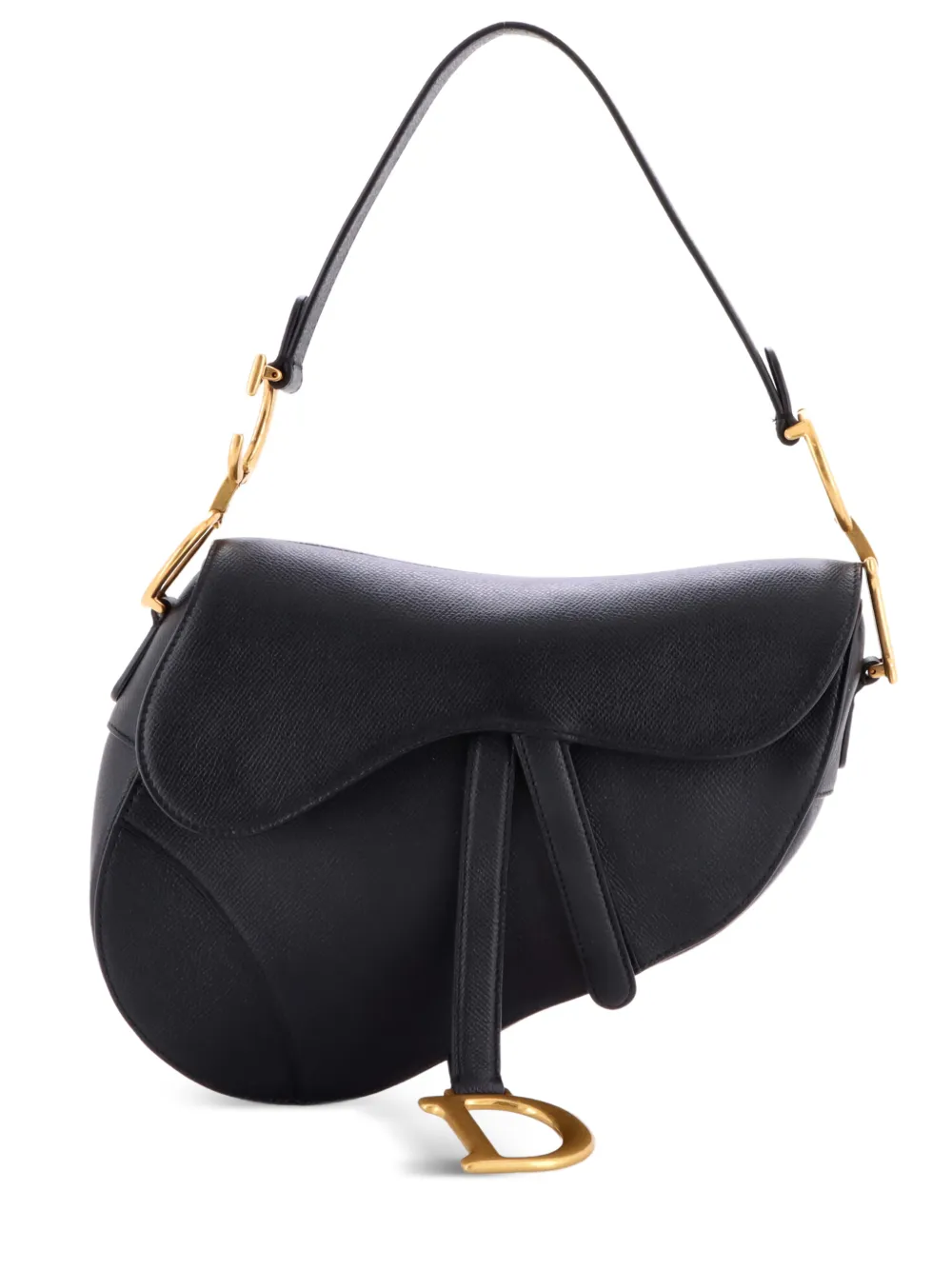 Christian Dior Pre-Owned Saddle Handbag Leather Medium shoulder bag - Nero