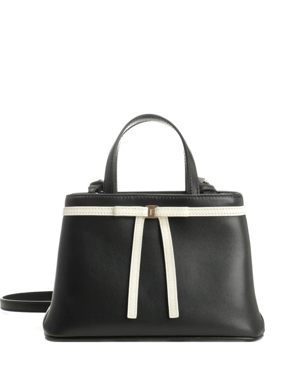 Ferragamo bow top-handle tote bag - Nero