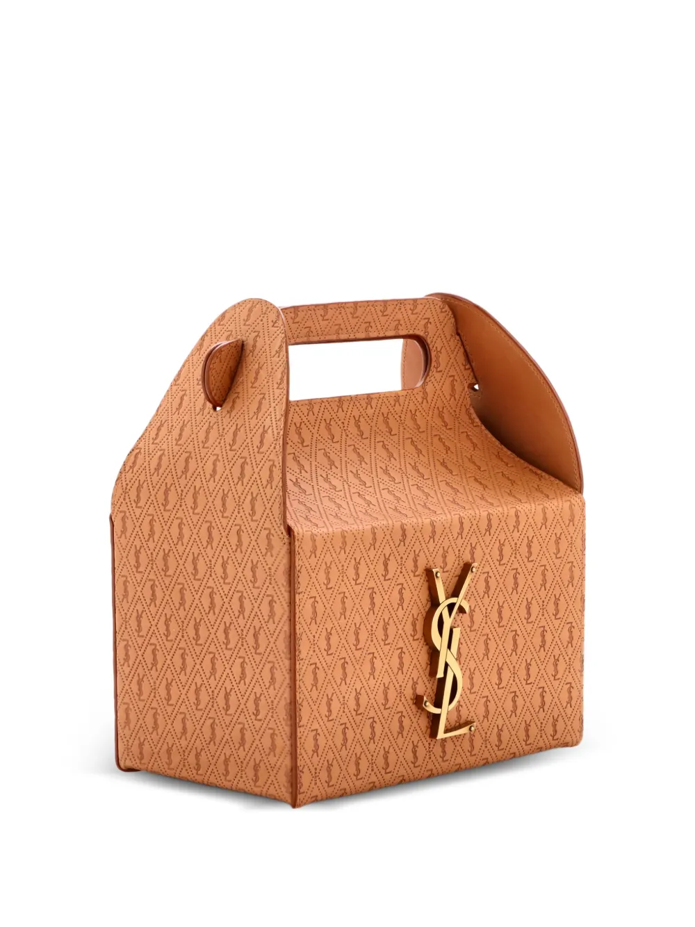 Saint Laurent Pre-Owned Take-Away Box Bag Monogram All Over Leather satchel | Brown | Image 1
