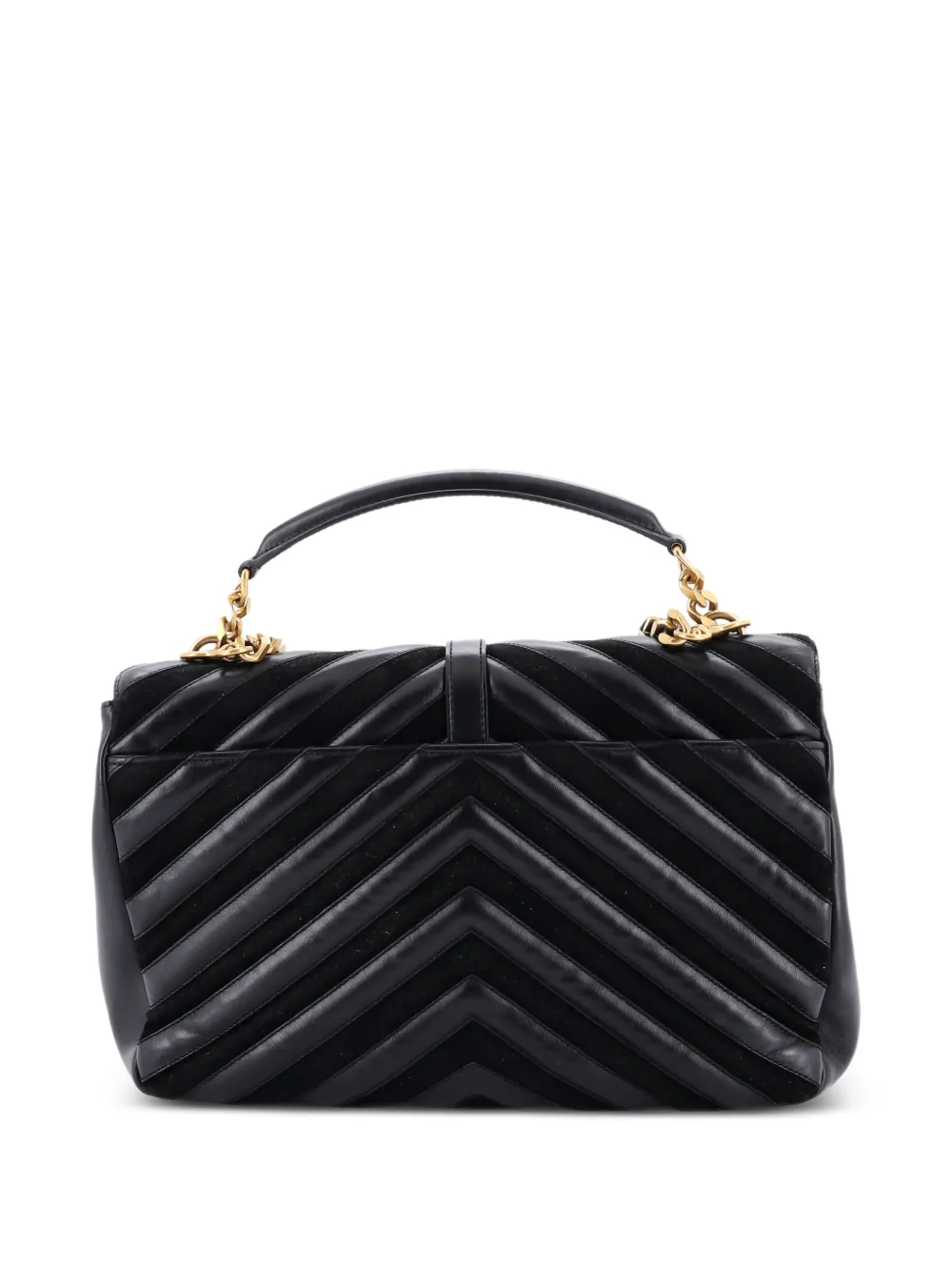 Saint Laurent Pre-Owned Classic Monogram College Bag Matelasse Chevron Leather and Suede Large satchel | Estilos de archivo | Image 2