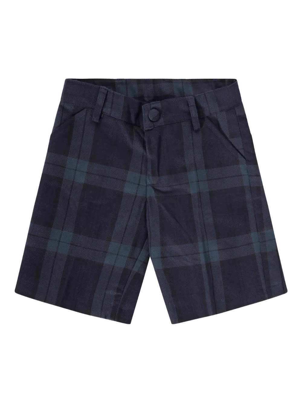 Baroni Firenze Kids tartan shorts - Blu