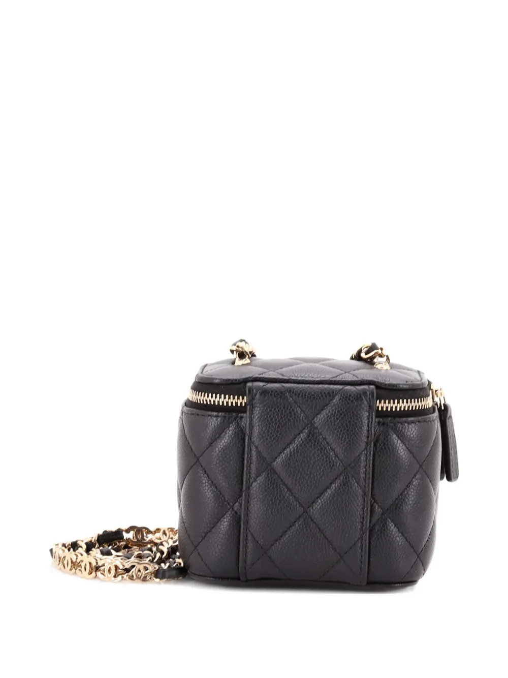 CHANEL Pre-Owned Tiny CC Link Vanity Case with Chain Quilted Caviar Mini clutch bag | Estilos de archivo | Image 2