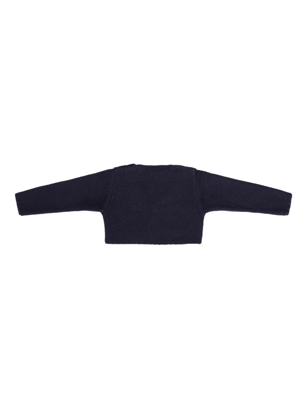 Baroni Firenze Scalloped Button Cardigan In Black