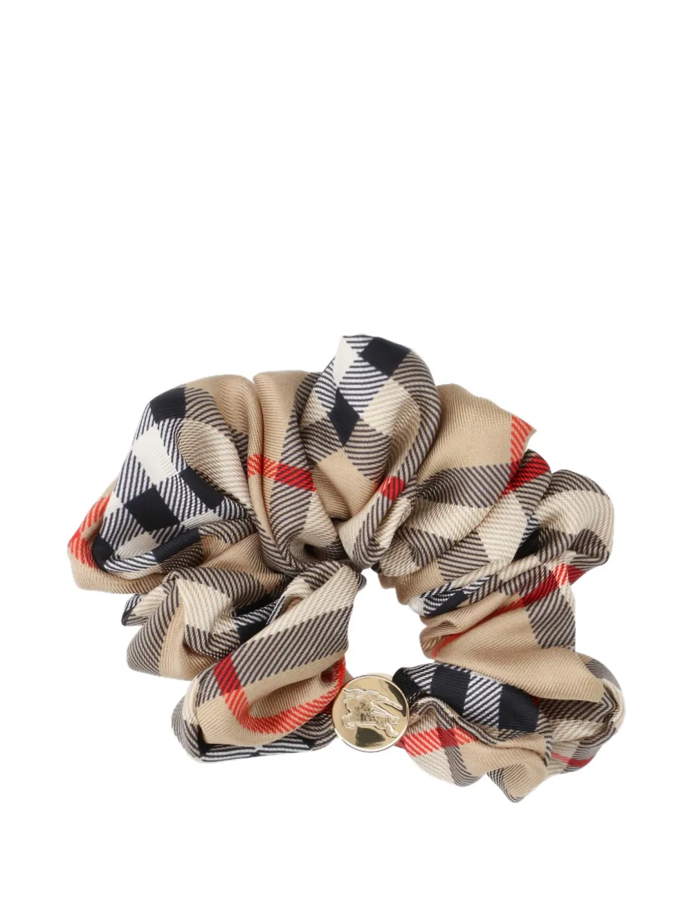 Burberry check silk scrunchie - Toni neutri