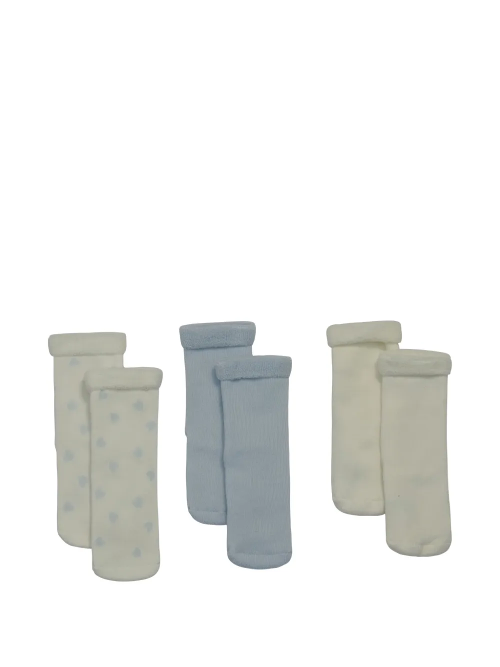 Petit Bateau heart print socks (set of three) | Neutrals | Image 1