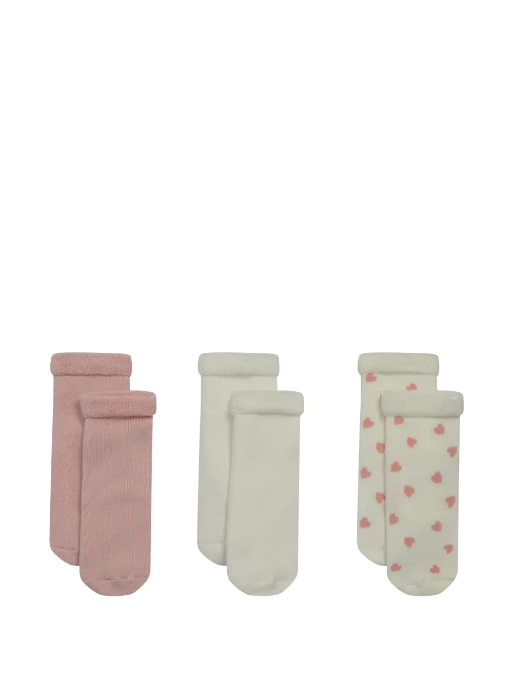 Petit Bateau ribbed cuff socks (set of three) | Neutrals | Image 1