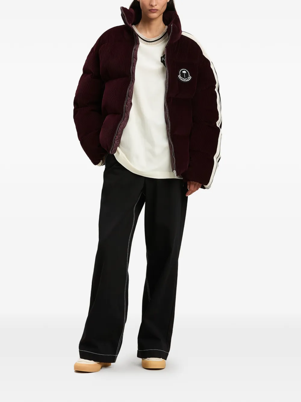 Palm Angels X Moncler Abrolhos Puffer Jacket - Red 