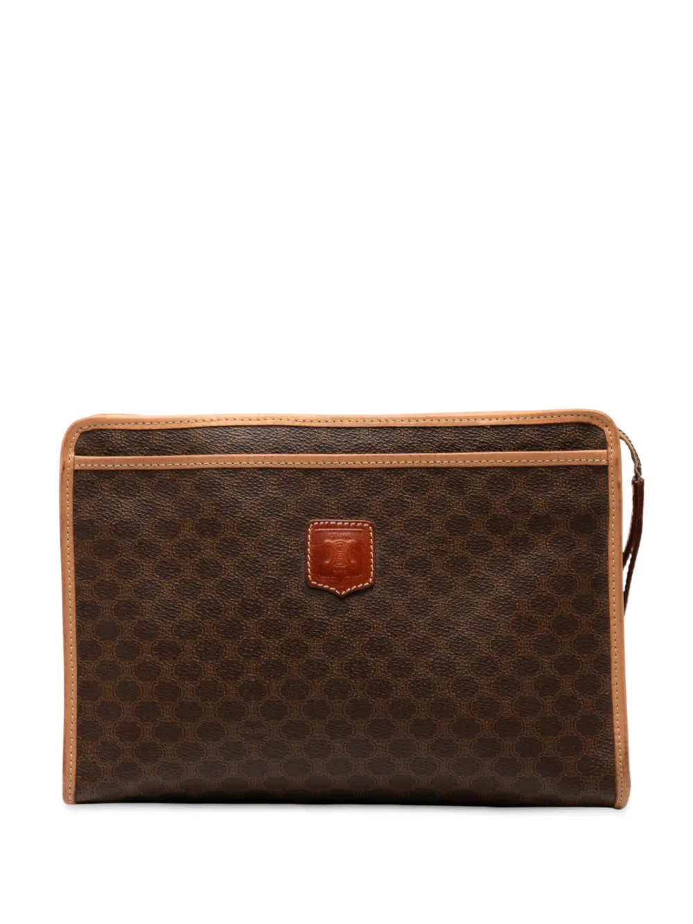 Celine Pre-Owned 2018 Macadam Coated Canvas clutch bag | Brown | Image 1