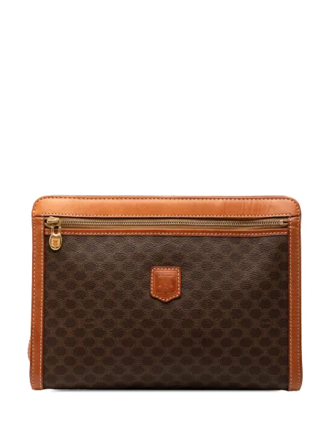 Celine Pre-Owned 1992 Macadam Coated Canvas clutch bag