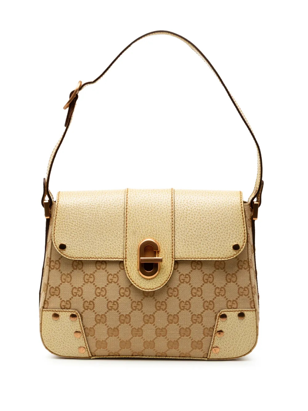 Gucci Pre-Owned 2000-2015 GG Canvas Turnlock shoulder bag - Marrone